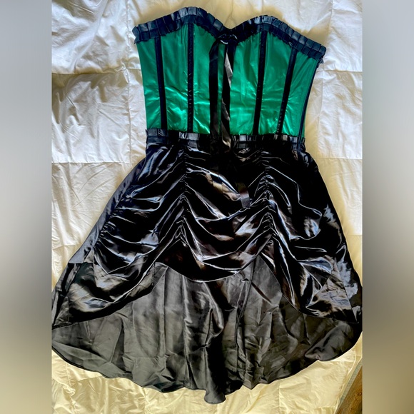 Vintage Goth High Low Corset Dress - Picture 1 of 5